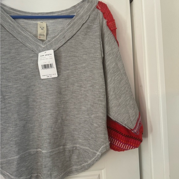 Free People Heather Gray Combo Top Size XS - Picture 4 of 6